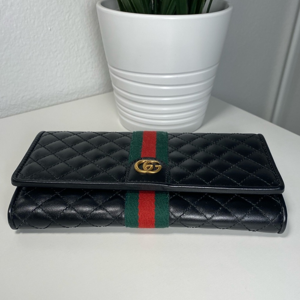 RARE GUCCI Web Quilted Leather Marmont Wallet - Picture 13 of 13